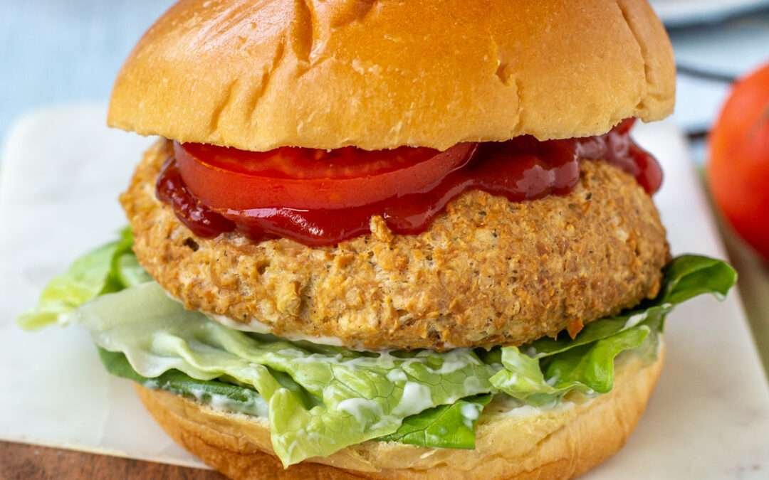 Easy Cheesy Chickpea Burgers – the best low prep veggie burgers!