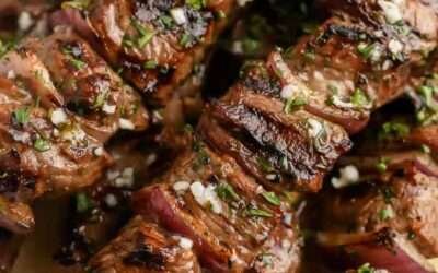 Garlic Butter Steak Kabobs – Spend With Pennies