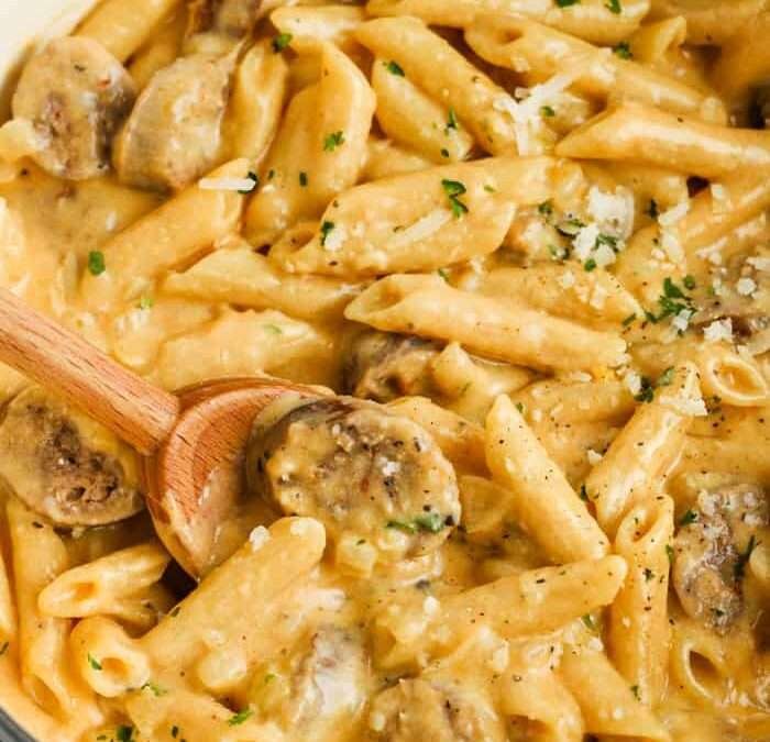 Cheesy Sausage Pasta (one pot)