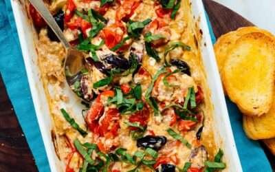 Baked Feta Dip with Cherry Tomatoes Recipe
