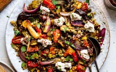Roasted aubergine salad – Lazy Cat Kitchen