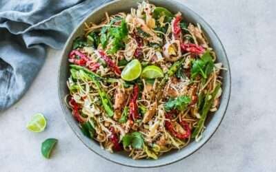 Creamy Thai Chicken Noodle Salad