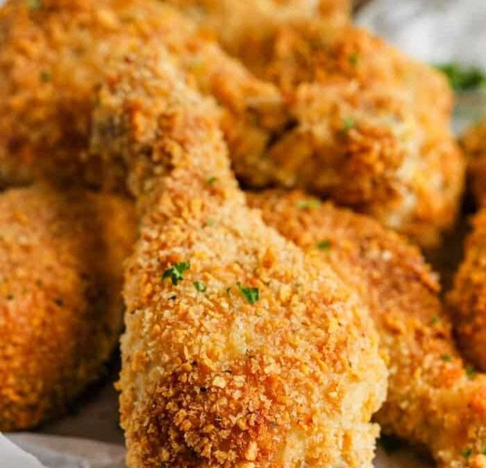 Crispy Chicken Drumsticks (tips for perfect breading)