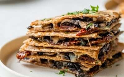 Mushroom Quesadilla {Easy + Ready in 15 Minutes!}