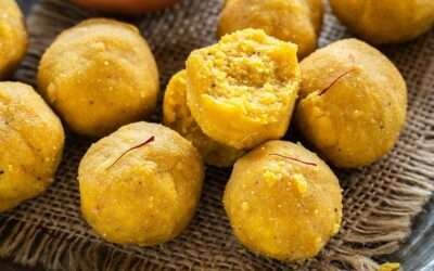 Kesar Badam Ladoo (with Almond Flour)