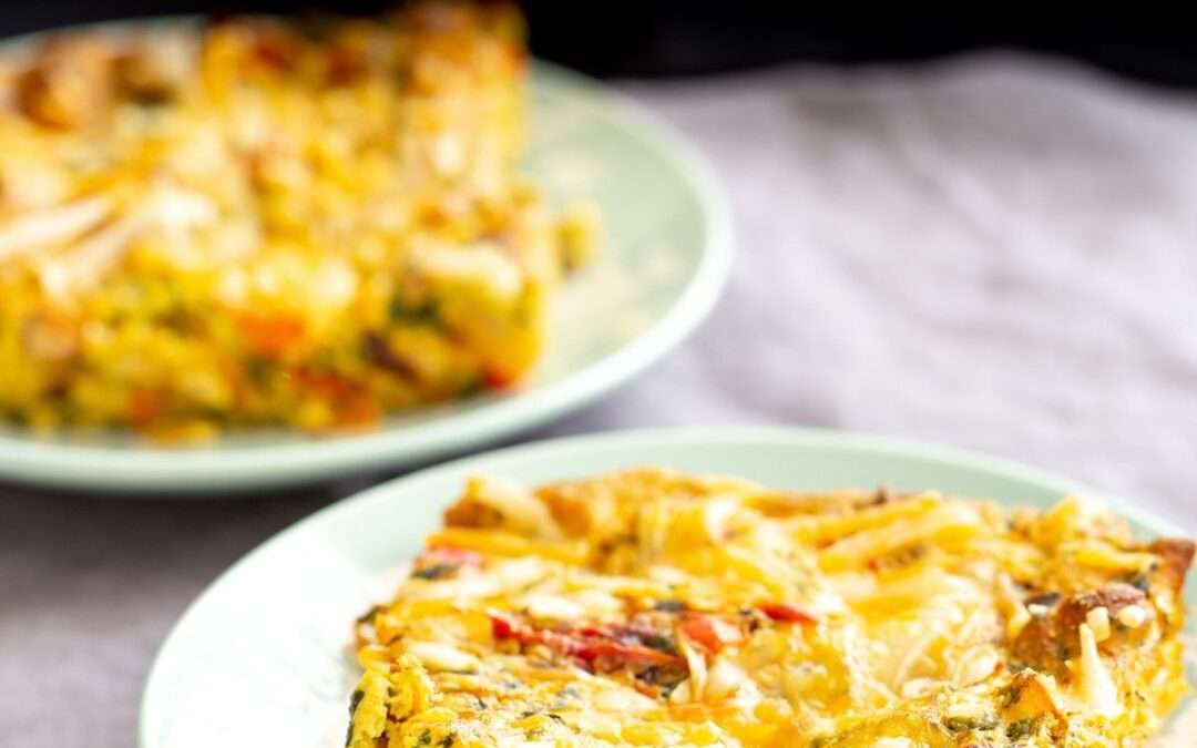 Vegan Mexican Egg Casserole with Tofu Eggs