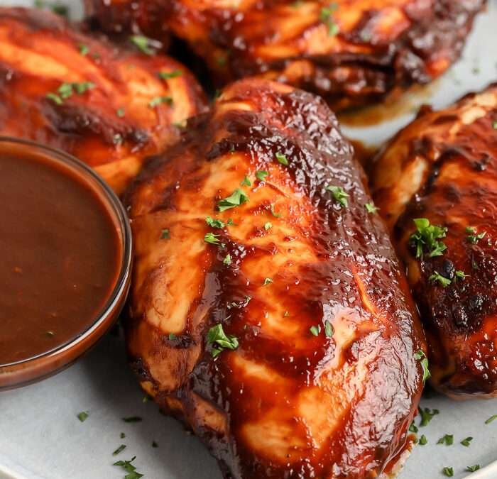 Baked BBQ Chicken Breasts (3 Ingredients)
