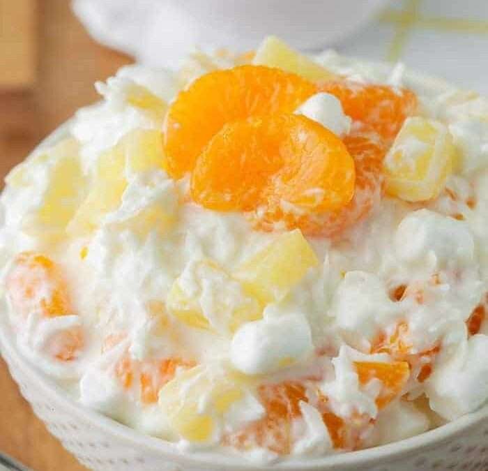 Easy Ambrosia Salad (3-Step Recipe)