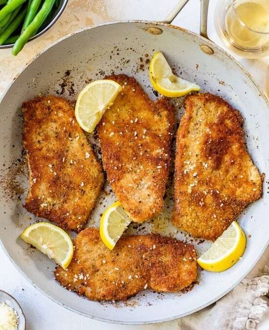 Turkey Cutlets with Parmesan Crust