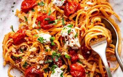 Roasted tomato sauce pasta – Lazy Cat Kitchen