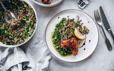 Smoky Chicken Chimichurri Lentil Salad