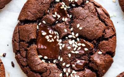 Vegan chocolate cookies with tahini