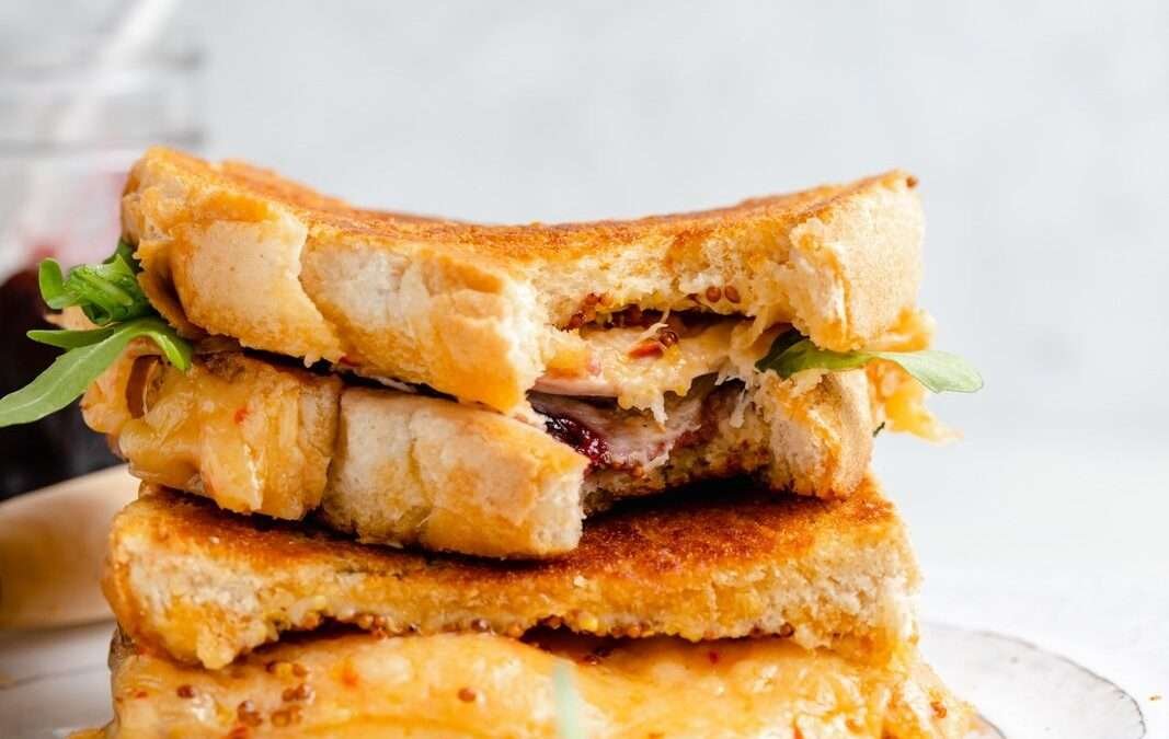 Cherry Jam, Turkey & Cheddar Grilled Cheese