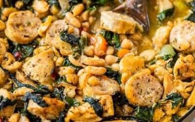 Chicken Cassoulet with Sausage and Swiss Chard