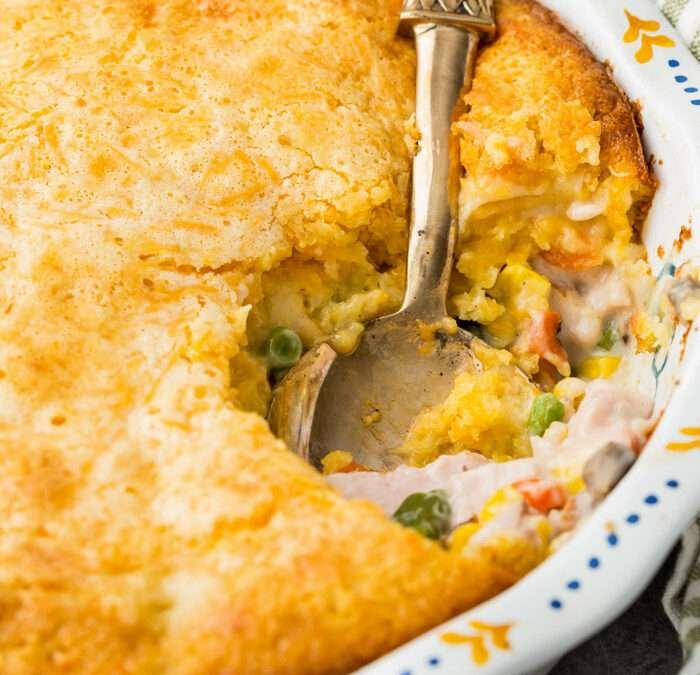 Cornbread & Leftover Turkey Casserole