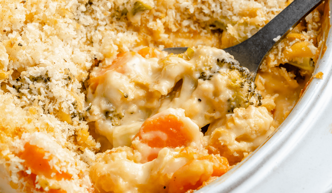 Cheddar Broccoli Cauliflower Gratin | Ambitious Kitchen