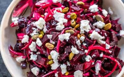 Roasted Beets with Pistachios & Goat Cheese