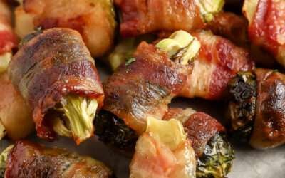 Air Fryer Bacon Wrapped Brussels Sprouts