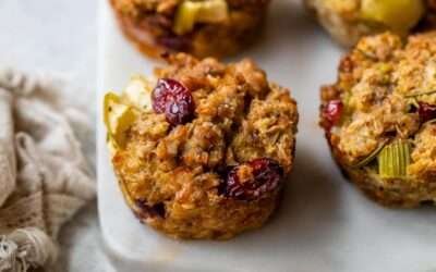 Stuffing Muffins with Sausage, Cranberries and Apples