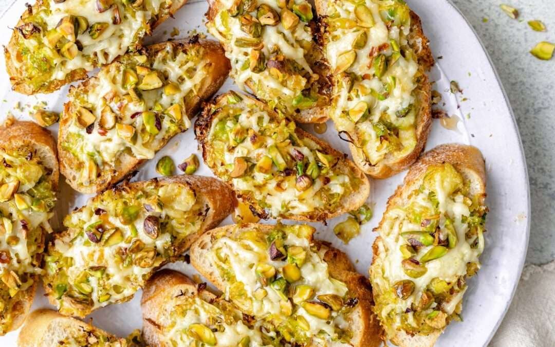 White Cheddar Brussels Sprouts Crostini