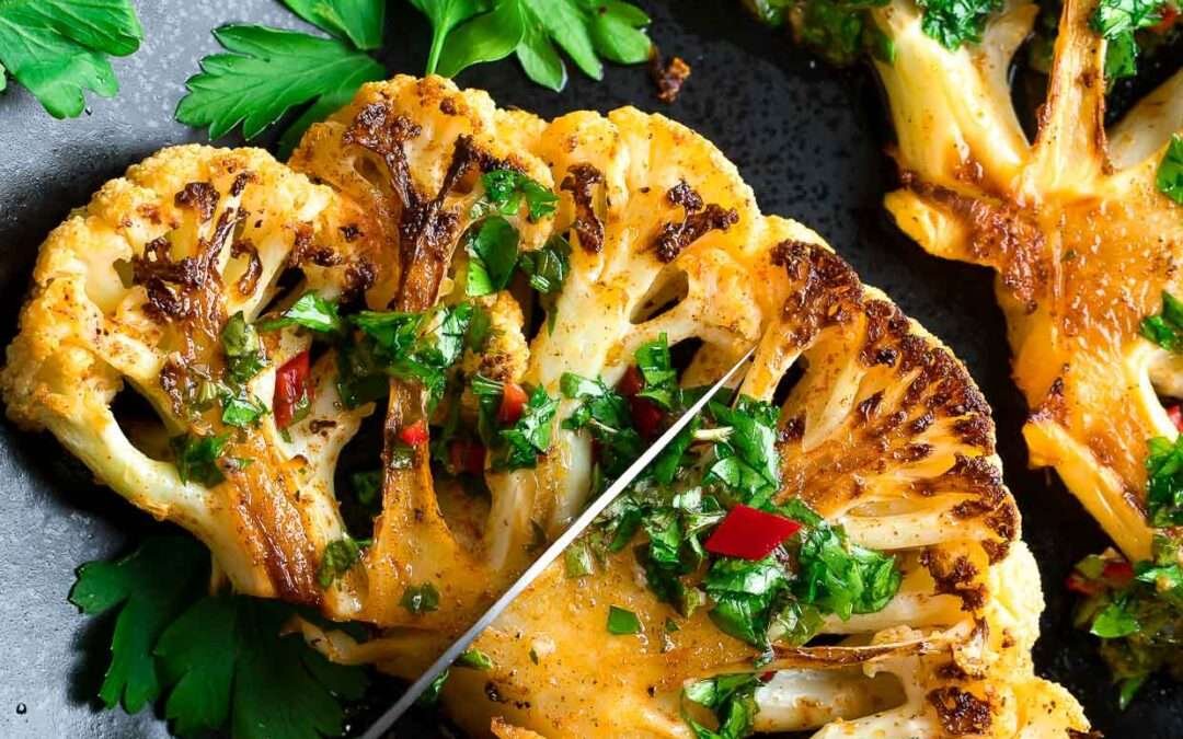 Chimichurri Cauliflower Steaks – Peas And Crayons