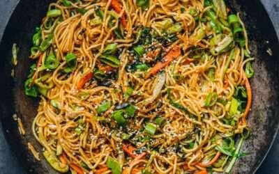 Vegan Ginger Soy Tomato Noodles