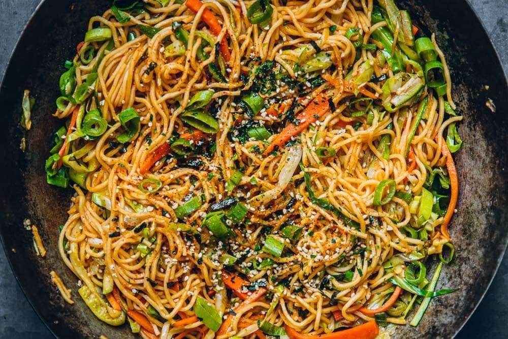 Vegan Ginger Soy Tomato Noodles