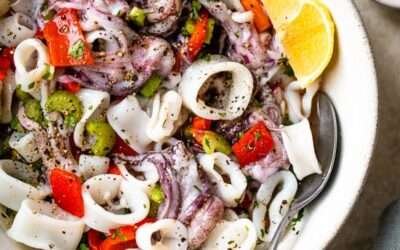 Chilled Calamari Salad with Lemon and Parsley