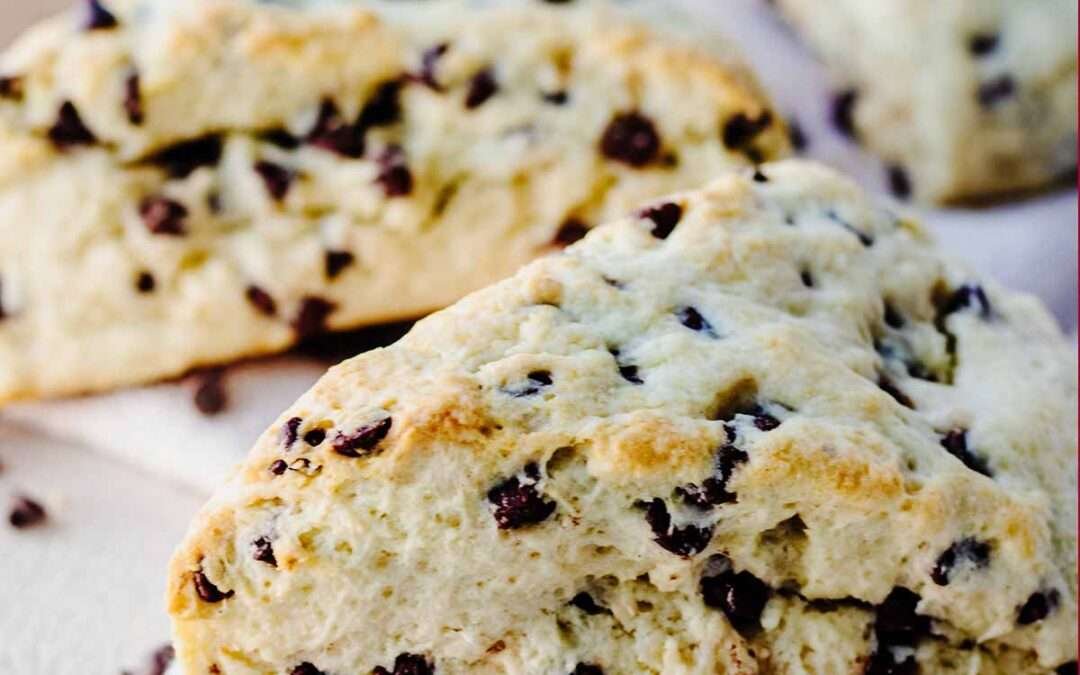 Chocolate Chip Scones (Only 4 Ingredients)