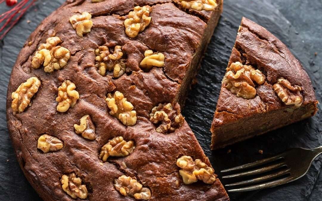 Eggless Date Walnut Cake (Vegan)