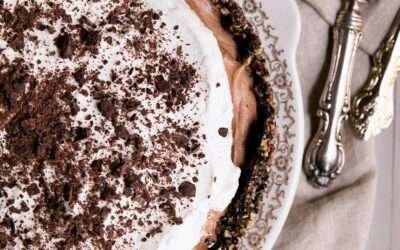 Deep Dish French Silk Pie with Hazelnut Oreo Crust