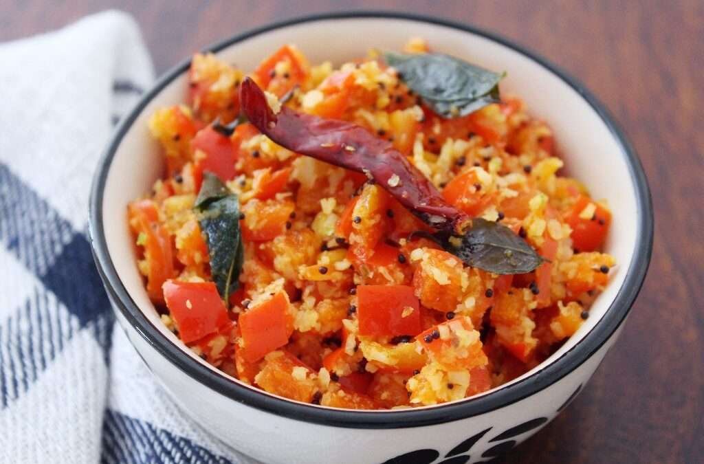 Red Capsicum Poriyal Recipe by Archana’s Kitchen