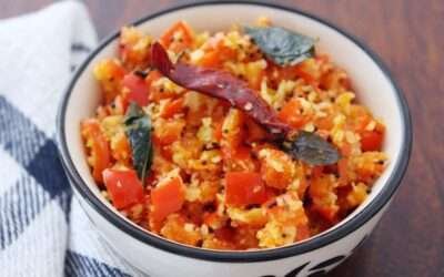 Red Capsicum Poriyal Recipe by Archana’s Kitchen