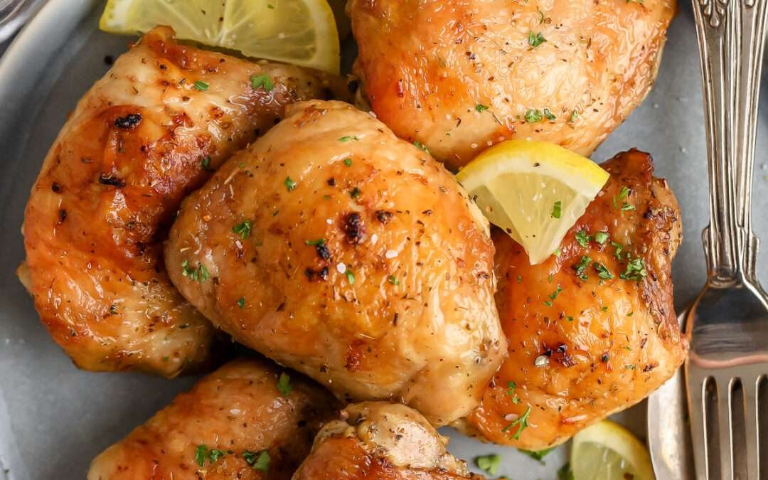 Crispy Lemon Chicken Thighs – Spend With Pennies