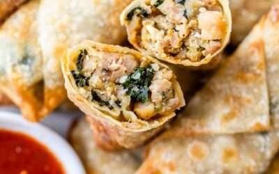 Sausage and Broccoli Rabe Egg Rolls (Air Fryer or Oven)