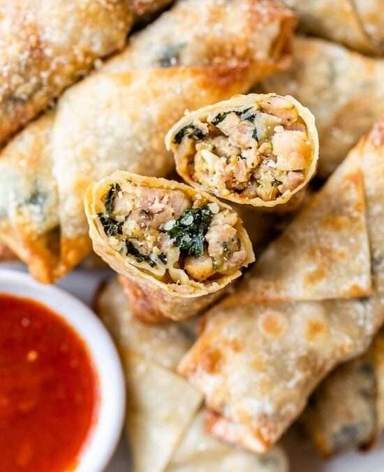 Sausage and Broccoli Rabe Egg Rolls (Air Fryer or Oven)