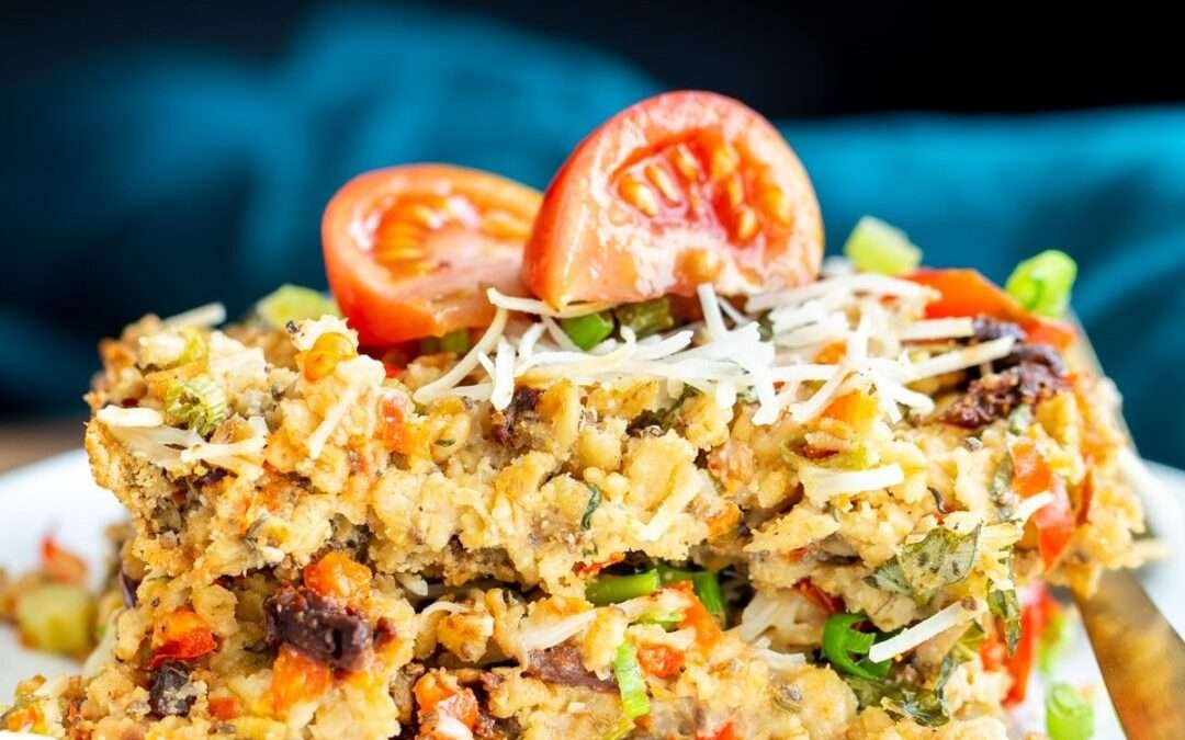 Savory Pizza Oatmeal Bake – Vegan Richa