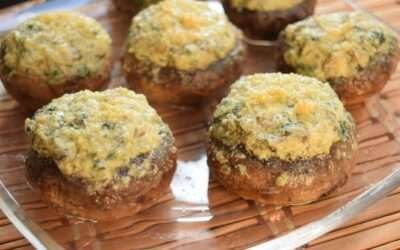 Four Cheese and Spinach Stuffed Mushrooms Recipe by Archana’s Kitchen