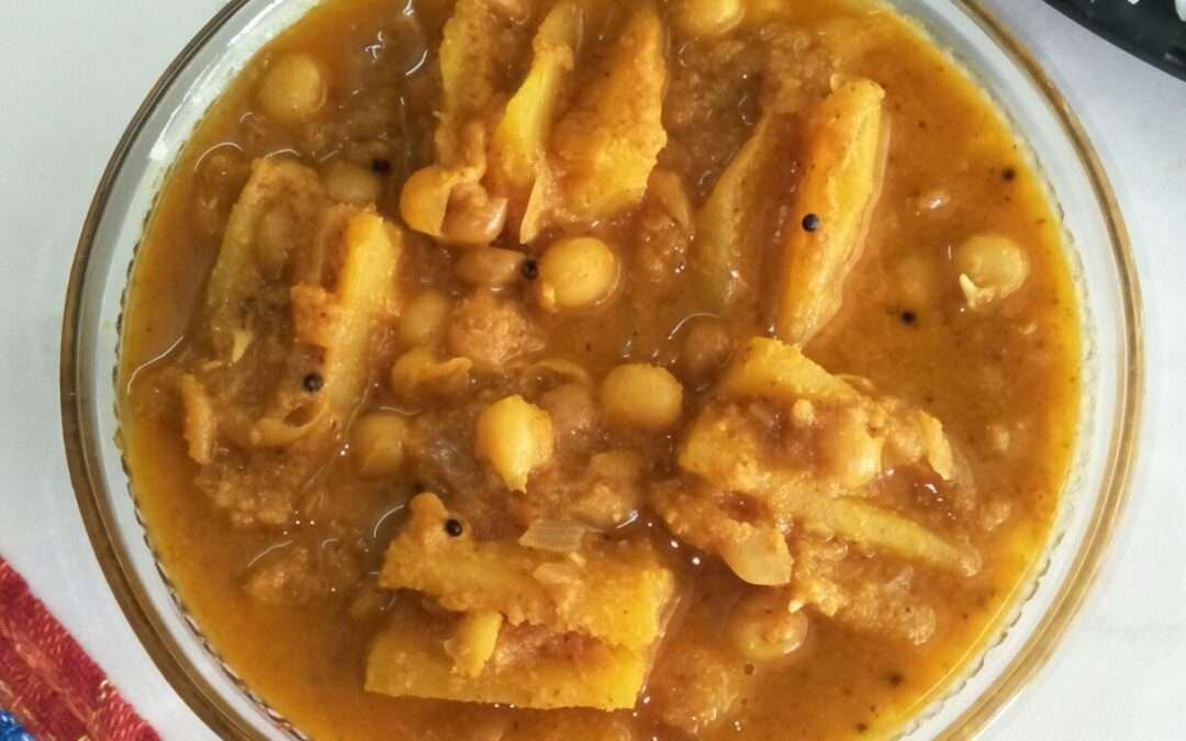 Vataane Ananasaa Shaak Pineapple & Whites Peas Sabzi by Archana’s Kitchen