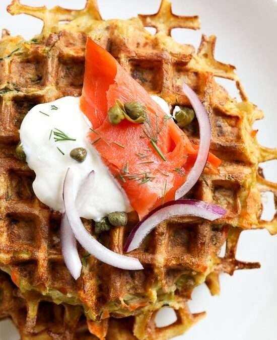 Waffled Vegetable Latkes (no frying!)