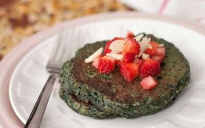 Whole Wheat Muesli Pancake with Spirulina Recipe by Archana’s Kitchen
