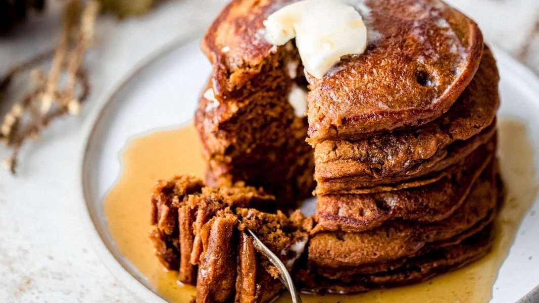 Fluffy Gingerbread Pancakes | Ambitious Kitchen