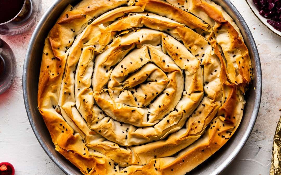 Vegan pumpkin filo pie – Lazy Cat Kitchen