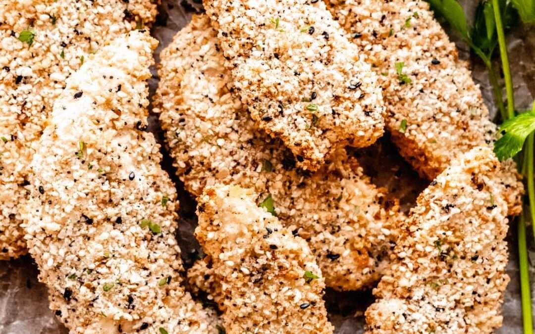 Everything Bagel Air Fryer Chicken Cutlets