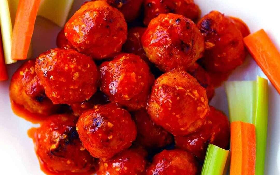 Baked Buffalo Chicken Meatballs – Bowl of Delicious