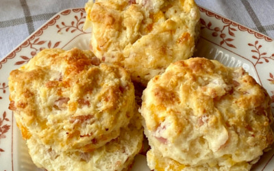 CHEESY GARLIC HAM BISCUITS – The Southern Lady Cooks