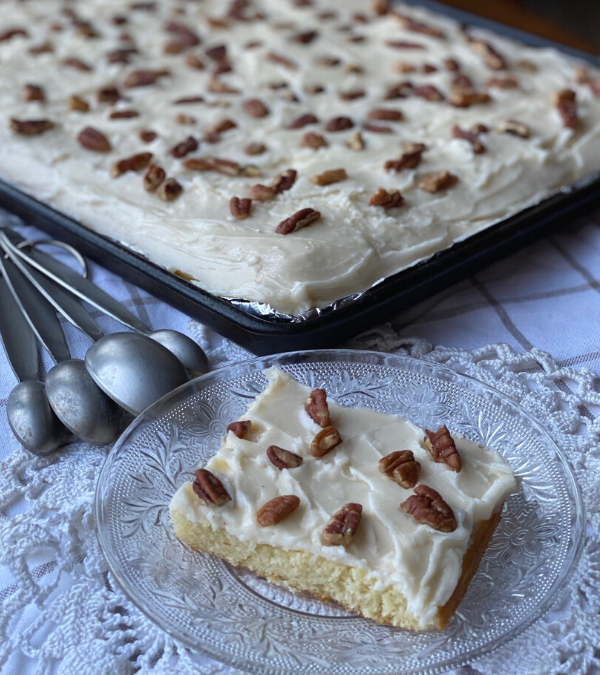 WHITE TEXAS SHEET CAKE – The Southern Lady Cooks