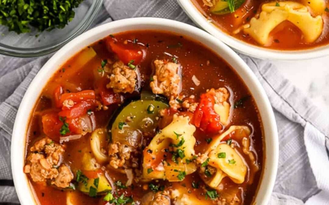 Sausage Tortellini Soup (30 Minute Meal)