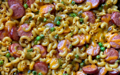 SAUSAGE MACARONI AND CHEESE SKILLET