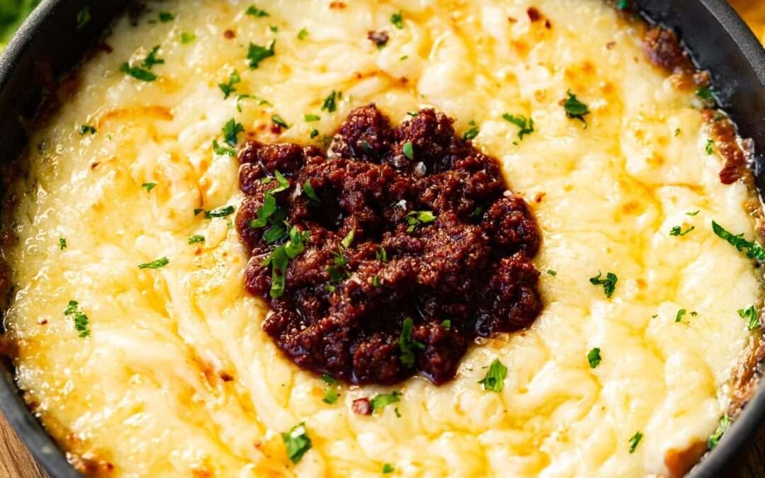 Mexican Queso Fundido Recipe (Spicy Chorizo Dip!)